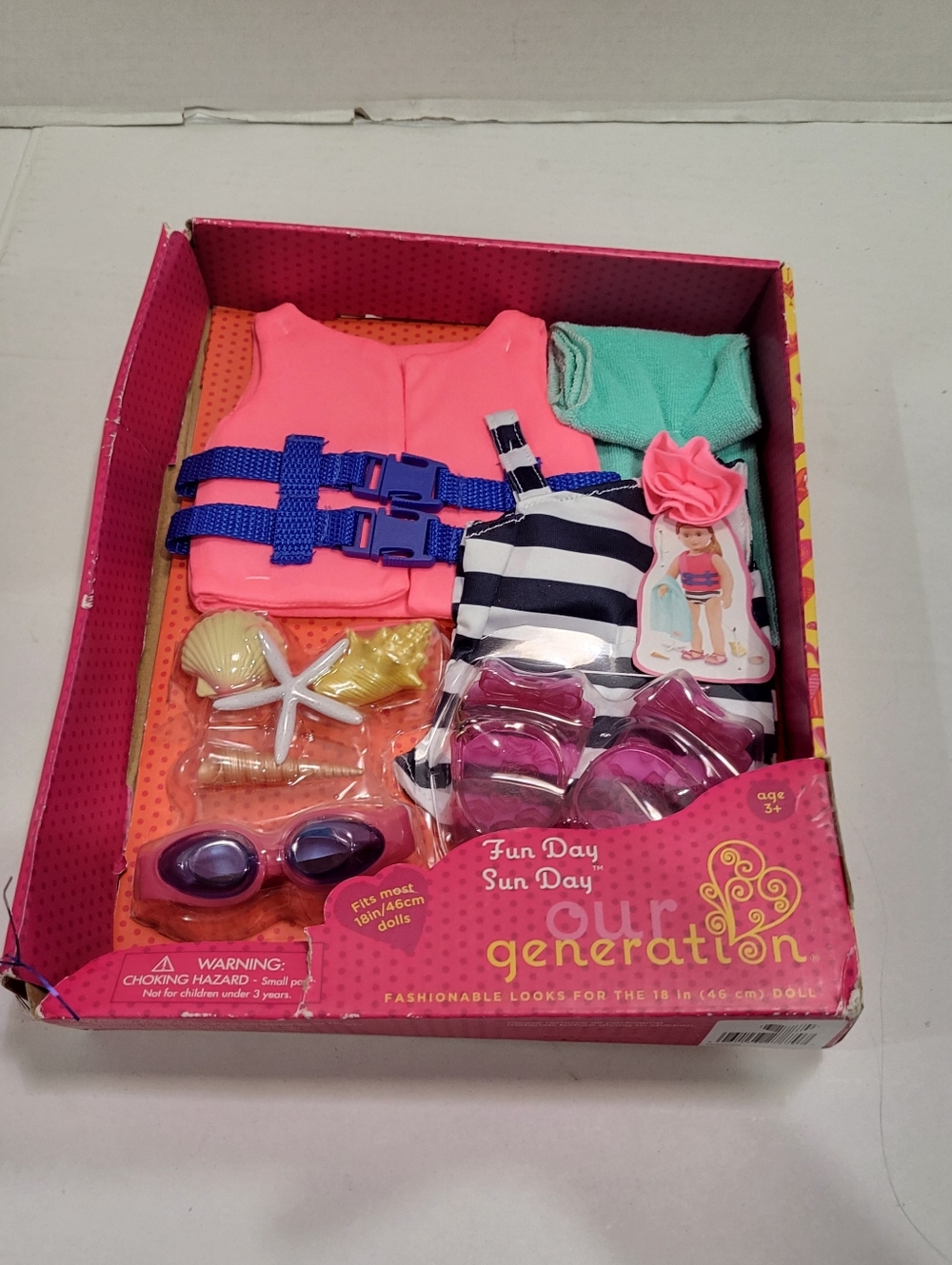 Our Generation Fun Day Sun Day Swimming/Life Jacket Set